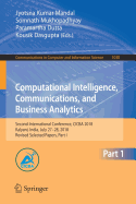 Computational Intelligence, Communications, and Business Analytics: Second International Conference, CICBA 2018, Kalyani, India, July 27-28, 2018, Revised Selected Papers, Part II