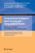Computational Intelligence, Cyber Security and Computational Models. Models and Techniques for Intelligent Systems and Automation: 4th International Conference, Icc3 2019, Coimbatore, India, December 19-21, 2019, Revised Selected Papers