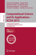 Computational Science and Its Applications -- Iccsa 2013: 13th International Conference, Iccsa 2013, Ho Chi Minh City, Vietnam, June 24-27, 2013, Proceedings, Part III