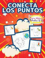 Conecta Los Puntos Para Nios De 6 A 8 Aos: Libro Con Activitades Para Nios Y Nias. Conecta Los Puntos De Los Dibujos Como Un Rompecabezas. Pginas Desafiantes Y Divertidas Para Unir Los Puntos Y Colorear, Llenas De Animales, Coches, Flores, Naves...