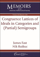 Congruence Lattices of Ideals in Categories and (Partial) Semigroups