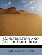 Construction and Care of Earth Roads