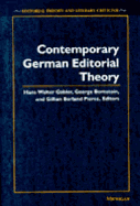 Contemporary German editorial theory
