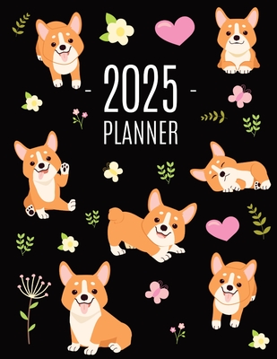 Corgi Planner 2025: Daily Organizer: January-December (12 Months) Beautiful Agenda with Adorable Dogs - Press, Happy Oak Tree