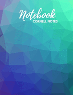 Cornell Notes Notebook: Cute Lined Journal - Cornell Template Note taking Study Method for College, High School, & Homeschool Students - Geometric Colorful Gradient - 126 pages - Large (8.5 x 11 inches)