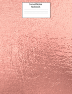 Cornell Notes Notebook: Pretty Rose Gold Cornell Notes Notebook for Class, Notes, or Home Use-8.5x11-110 Pages-Efficient Way to Use Cornell Method Note Taking System