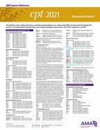 CPT 2021 Express Reference Coding Card: Behavioral Health