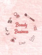 Creating My Beauty Business: Reddish Cover - Business Plan + Financial Tracker - Finances Logbook