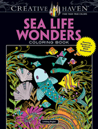 Creative Haven Sea Life Wonders Coloring Book: Amazing Designs on a Dramatic Black Background