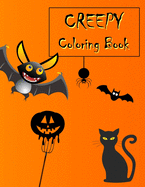 Creepy Coloring Book: Halloween themed coloring book for kids