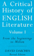 Critical History of English Literature Vol.1