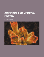 Criticism and medieval poetry