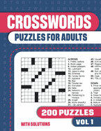 Crosswords Puzzles for Adults: Crossword Book with 200 Puzzles for Adults. Seniors and all Puzzle Book Fans - Vol 3