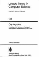 Cryptography: Proceedings of the Workshop on Cryptography, Burg Feuerstein, Germany, March 29 - April 2, 1982 - Beth, Thomas