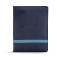 CSB Apologetics Study Bible, Navy Leathertouch, Indexed: Black Letter, Defend Your Faith, Study Notes and Commentary, Ribbon Marker, Sewn Binding, Easy-To-Read Bible Serif Type