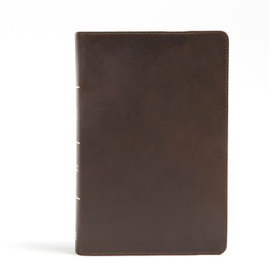 CSB Giant Print Reference Bible, Brown Genuine Leather, Indexed - Csb Bibles by Holman
