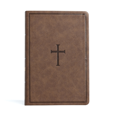 CSB Giant Print Reference Bible, Brown Leathertouch - Csb Bibles by Holman