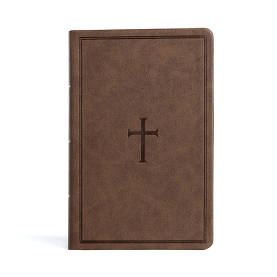 CSB Large Print Personal Size Reference Bible, Brown Leathertouch - Csb Bibles by Holman
