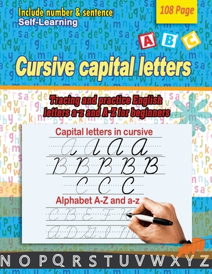 Cursive capital letters: Tracing and practice English letters a-z and A-Z for beginners - Parsayan, Moho