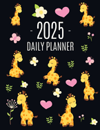 Cute Giraffe Planner 2025: Pretty Organizer for All Your Weekly Appointments Cool Safari Jungle Animal Scheduler: January-December 2025