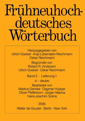 d - deube - Goebel, Ulrich (Editor), and Reichmann, Oskar (Editor), and Denkler, Markus (Revised by)