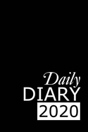 Daily Diary 2020: Black 365 Day Tabbed Journal January - December