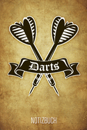 Darts Notizbuch: Beiges Punktraster Dart Notizheft f?r Dartspieler ca DIN A5 wei? punktiert 110 Seiten