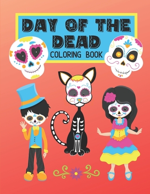 Day Of The Dead Coloring Book: For Kids: Sugar Skulls & Cats Design Color Pages - Kids Purple Press