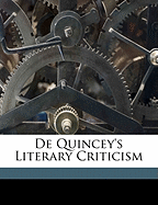 de Quincey's Literary Criticism