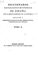 Diccionario Geogratico-Historico de Espana - Tomo II