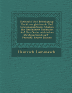 Diebstahl Und Beleidigung: Rechtsvergleichende Und Criminalpolitische Studien Mit Besonderer R?cksicht Auf Den Oesterreichischen Strafgesetzentwurf - Lammasch, Heinrich