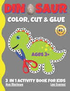 Dinosaur Color, Cut & Glue: Unlock Creative Adventures with Our Dino-tastic Activity Book!