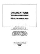 Dislocations & Properties of Real Materials - Loretto, M H (Editor)