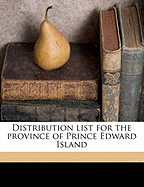 Distribution List for the Province of Prince Edward Island