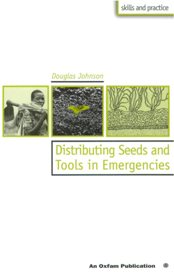 Distribution of Seeds and Tools in Emergencies - Johnson, D