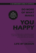 Do More of What Makes You Happy, Start Each Day With A Grateful Heart, Undated Daily Planner, Blank Write-in (White)