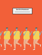Dot Grid Notebook: 8.5 x 11 Inches, 100 Pages, Dancing Man Cover