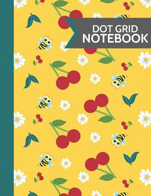 Dot Grid Notebook: Cherries, Bees & Flowers: Softcover Paperback Dot Grid Journal // Notebook to Write in - Fresh Notebooks, Lilly