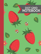 Dot Grid Notebook: Strawberry & Bees Softcover Paperback Dot Grid Journal // Notebook to Write in