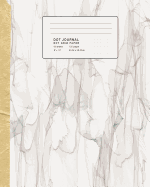 Dot Journal: Delicate Flow Artistic Canvas 120 Page Dot Grid Paper Journal Minimalist Style Sketchbook