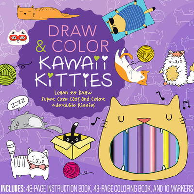 Draw & Color Kawaii Kitties Kit - Editors Of Rock Point