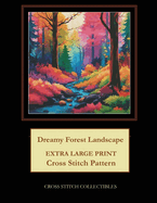 Dreamy Forest Landscape: Extra Large Print Cross Stitch Pattern