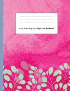 Dual Grid Graph College Line Notebook: Half College Ruled-Half Graph 5x5 Paper Styles on One Sheet to Get Creative: Coordinate, Grid, Squared, Math Paper, Plot Designs, Craft Projects, Write Accompanying Notes, Draw Sketches, Diary Journal Organizer