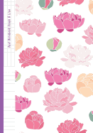 Dual Notebook Graph & Line: Flower Pink Cute Cover Half College Ruled / Half Graph 4x4 Mixed Paper Styles on One Sheet to Get Creative: Coordinate, Grid, Squared, Math Paper, for Plot Designs, Craft Projects, Write Accompanying Notes, Draw Sketches Diary