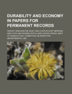 Durability and Economy in Papers for Permanent Records