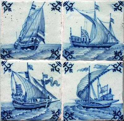 Dutch Ship Tiles: Amsterdam, Utrecht, Harlingen, Makkum 1660-1980 - Pluis, Jan