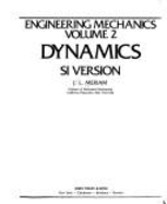 Dynamics - Meriam, J L