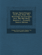 Eenige Opmerkingen Over Den Staat Van Kennelijk Onvermogen (Art. 882-885 Burg. Rechtsv.) - Jacques Gerard Joseph Oetgens Van Waver (Creator)