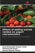 Effects of adding acerola residue on yogurt characteristics