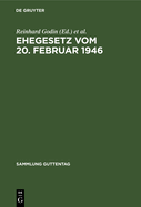 Ehegesetz Vom 20. Februar 1946